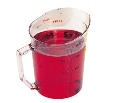 CAMBRO 1 QT MEASURING CUP,
CLEAR