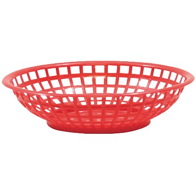 TABLECRAFT 8&quot; x 2-3/8 ROUND
BASKET, RED