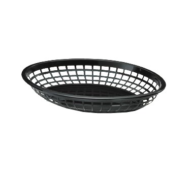 TABLECRAFT 11-3/4&quot; x 8-7/8&quot; x
1-7/8&quot; JUMBO OVAL BASKET,
BLACK