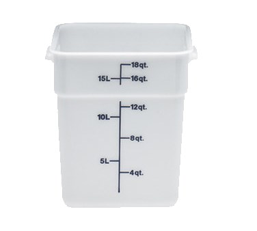 CAMBRO 18 QT SQUARE STORAGE, POLY