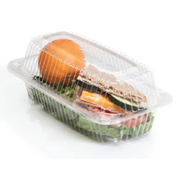 R3 PARPAK HINGED HOAGIE CONTAINER 7&quot;, CLEAR, 250/CS 2C