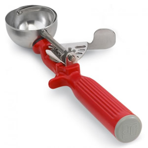 VOLLRATH #24 DISHER 1-1/3 OZ, RED