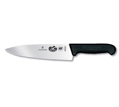 VICTORINOX 8&quot; CHEF KNIFE,
BLACK