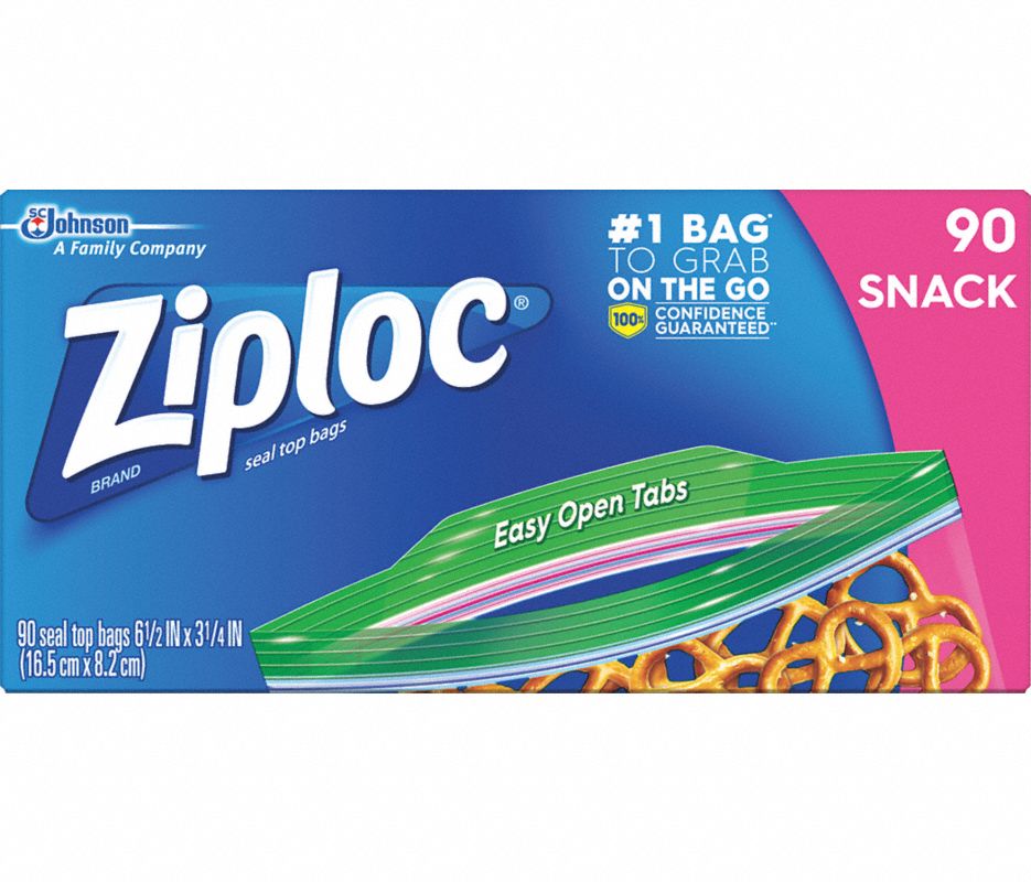 R3 ZIPLOCK SNACK SIZE BAG, 3-1/2&quot; X 6&quot;, 12/90/CS