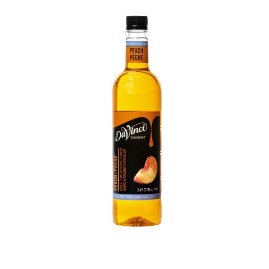 DAVINCI S/F PEACH SYRUP, 750 
MILLILITERS