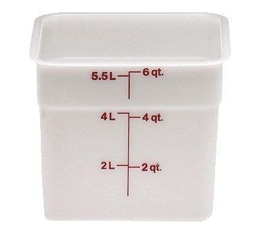 CAMBRO 6 QT SQUARE STORAGE, POLY