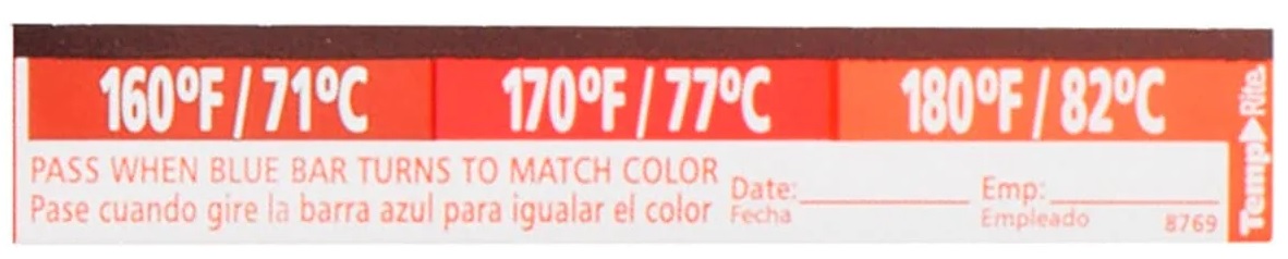 6285 TAYLOR TEMPRITE  DISHWASHER TEST STRIPS, 27 PK