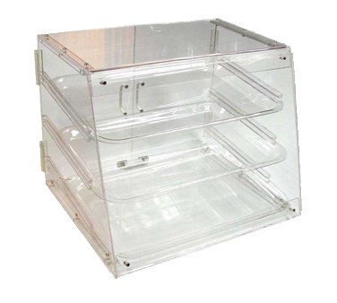 WINCO 21-1/4&#39;&#39; x 17-1/4&#39;&#39; x 16-1/2&#39;&#39;H 3 SHELF DISPLAY CASE