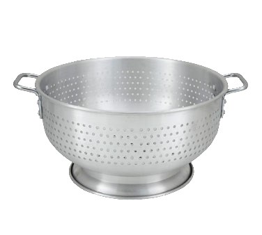 WINCO 8 QUART ALUMINUM COLANDER WITH BASE