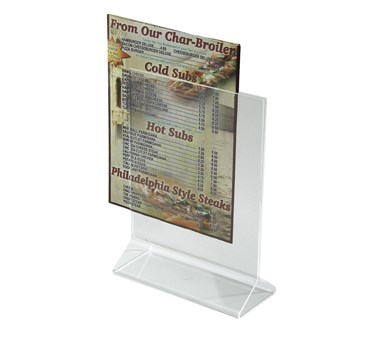 WINCO 5&quot; X 7&quot; ACRYLIC CARD
HOLDER