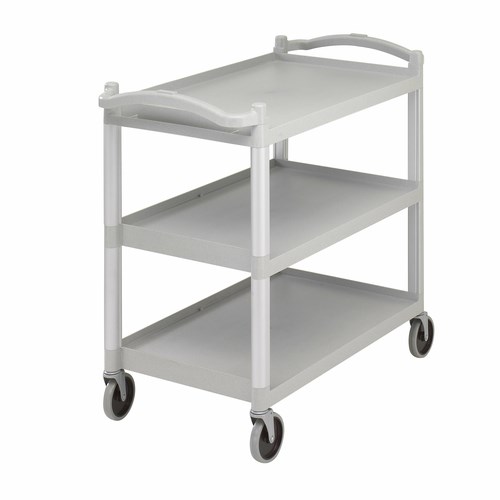 CAMBRO 3 SHELF UTILITY CART,
GRAY, 20-1/2&quot; x 31-1/2&quot;, 400 
LB. LOAD CAPACITY