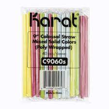 R3 KARAT 9&quot; COLOSSAL STRAWS,  1,600/CS