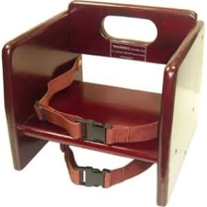 WINCO STACKING BOOSTER SEAT, MAHOGANY