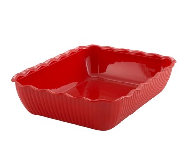 WINCO 13&quot; X 10&quot; X 3&quot; DELI CROCK, RED