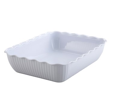 WINCO 13&quot; X 10&quot; X 3&quot; DELI CROCK, WHITE