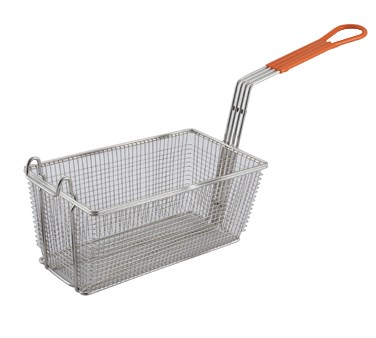 WINCO 12-1/8&quot; X 6-1/2&quot; X 5-3/8&quot; FRY BASKET, ORANGE