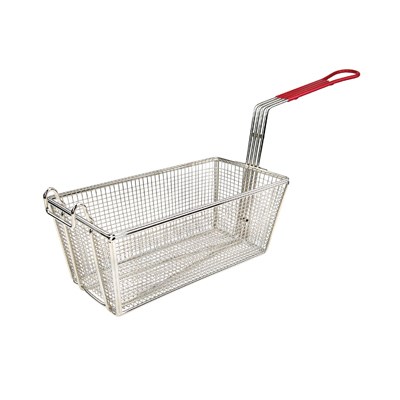 WINCO 12-7/8&quot; X 6-1/2&quot; X 5-1/4&quot; FRY BASKET, RED