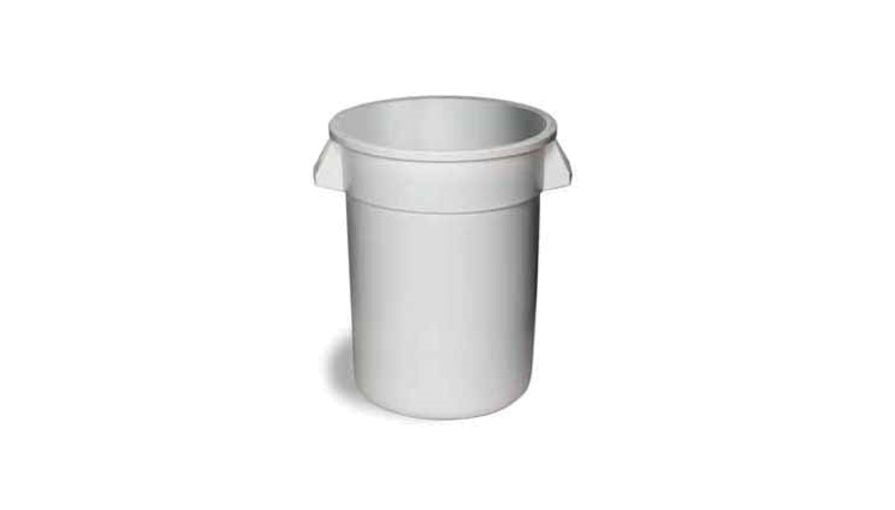 WINCO HEAVY DUTY TRASH CAN, 10 GALLON, WHITE, NSF
