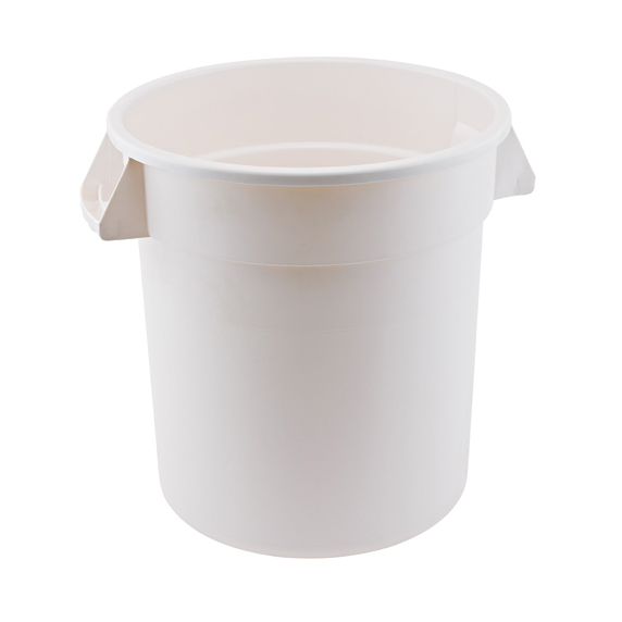 WINCO 20 GALLON ROUND TRASH CAN, WHITE