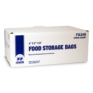 R3 ROYAL PLASTIC CLEAR BAG, 4&quot; X 2&quot; X 8&quot;, LOW DENSITY,