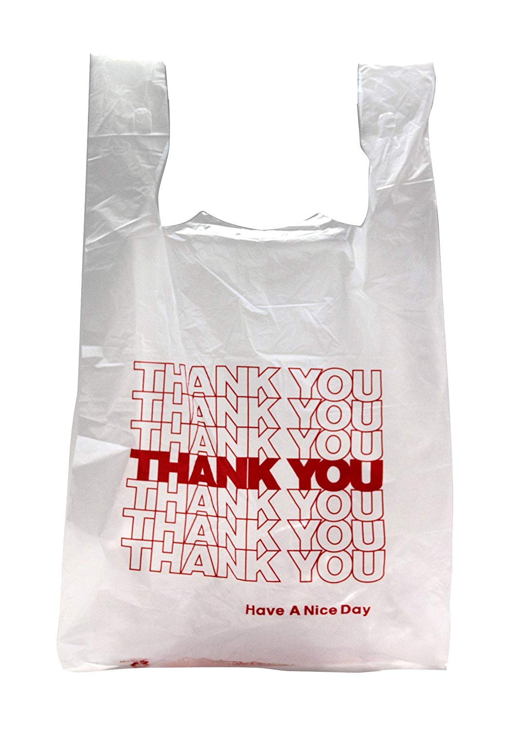 5404 R3 PLASTIC THANK YOU BAGS 11.5&quot; X 6.5&quot; X 21&quot;, 