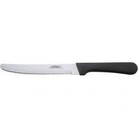 WINCO 5&quot; STEAK KNIFE, ROUNDED TIP, BLACK HANDLE