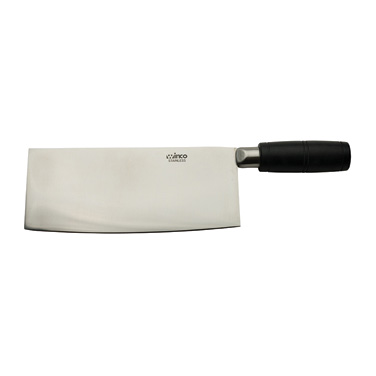 WINCO 8&quot; X 3.5&quot; CHINESE  CLEAVER, POM HANDLE 