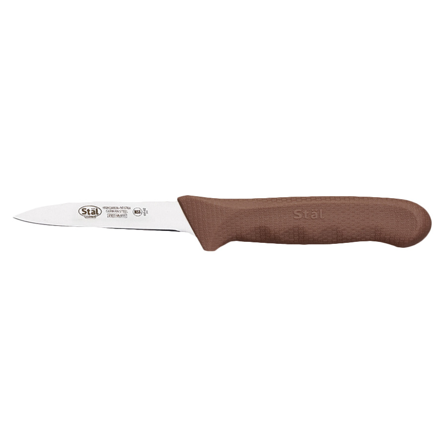 WINCO STAL 3.25&quot; PARING KNIFE,  BROWN, 2 PC