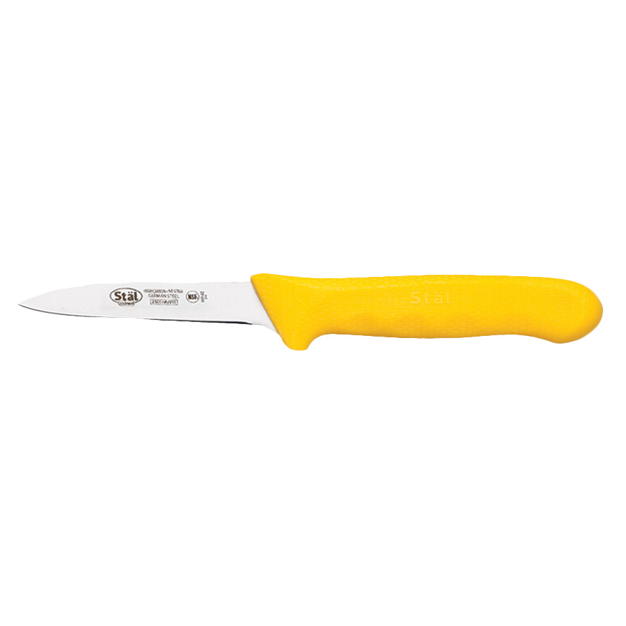 WINCO STAL 3.25&quot; PARING KNIFE,  YELLOW, 2 PC