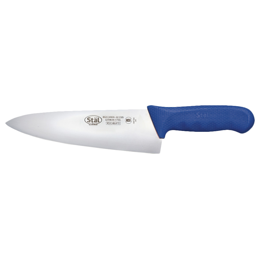 WINCO STAL 8&quot; CHEF&#39;S KNIFE, 
BLUE