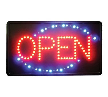 WINCO LED OPEN SIGN WITH 3 FLASHING PATTERNS - 