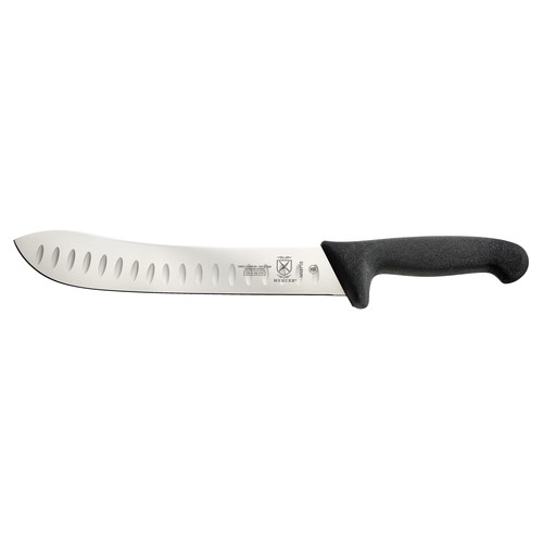 MERCER 10&quot; BUTCHER KNIFE, GRANTON EDGE, BLACK HANDLE