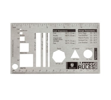 MERCER MINI CULINARY TOOL, MEASUREMENTS, RATIOS, &amp; CUT