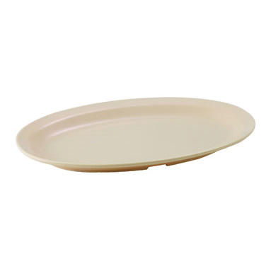 WINCO 11-1/2&quot; X 8&quot; OVAL MELAMINE PLATTER, TAN