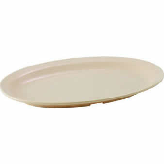 WINCO 13&quot; MELAMINE OVAL PLATTER, TAN