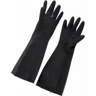 WINCO 18&quot; LATEX GLOVES, BLACK