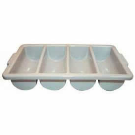 WINCO 21&quot; X 12&quot; X 4&quot; CUTLERY
BINS, GRAY