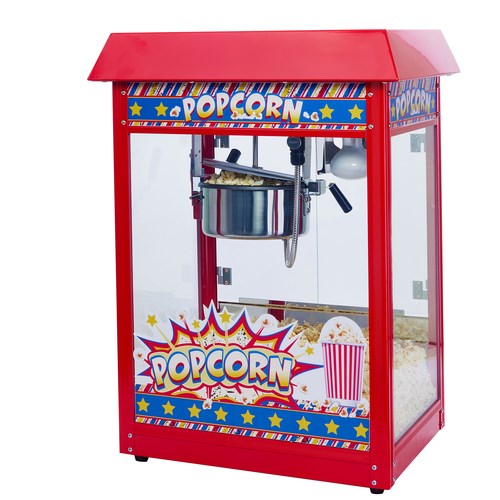 WINCO 8 OZ POPCORN MACHINE,  RED