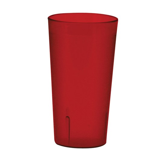 WINCO 24 OZ PEBBLED TUMBLER,  RED