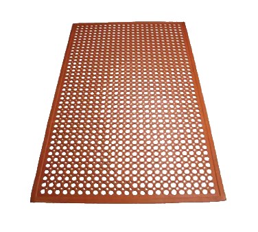 WINCO 3&#39; X 5&#39; X 1/2&quot; RUBBER
FLOOR MAT WITH GREESE PROOF,
RED