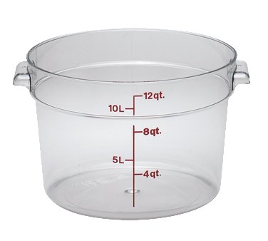 CAMBRO ROUND STORAGE 12 QT, CLEAR