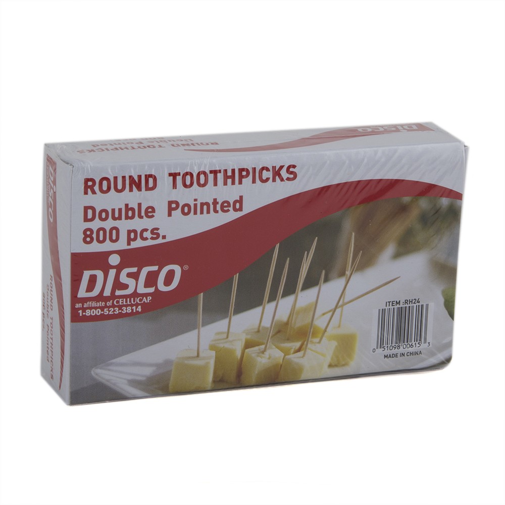 DISCO ROUND TOOTHPICK,
UNWRAPPED, 800CT