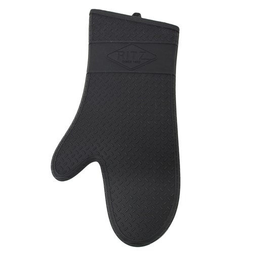 JOHN RITZ 17&quot; OVEN MITT, HEAT  RESISTANT UP TO 685F, BLACK