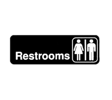 WINCO 3&quot; X 9&quot; SIGN (RESTROOMS)