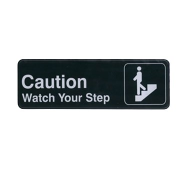 WINCO 3&quot; X 9&quot; SIGN (CAUTION/WATCH YOUR STEP)