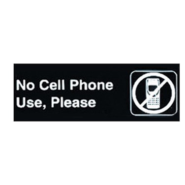 WINCO 3&quot; X 9&quot; SIGN (NO CELL PHONE USE, PLEASE)
