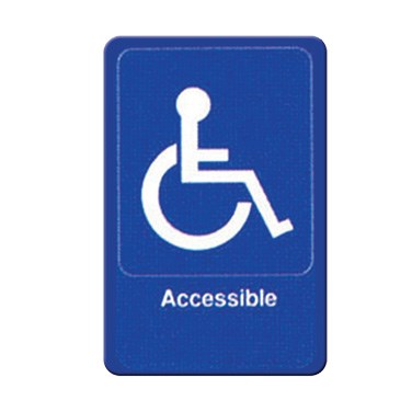 WINCO 6&quot; X 9&quot; SIGN (ACCESSIBLE), BLUE