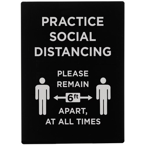 WINCO 8.46&quot; X 11.85&quot; SIGN
(PRACTICE SOCIAL DISTANCING)