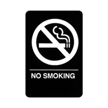 WINCO BRAILLE 6&quot; X 9&quot; SIGN (NO SMOKING)