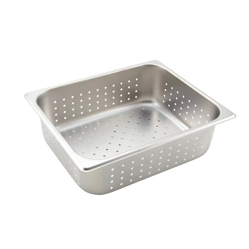 WINCO STEAMTABLE PAN, 1/2  SIZE, 4&#39;&#39;, PERFORATED